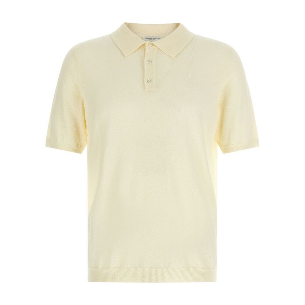 Roberto Collina Beige Cotton Polo Men's Shirt